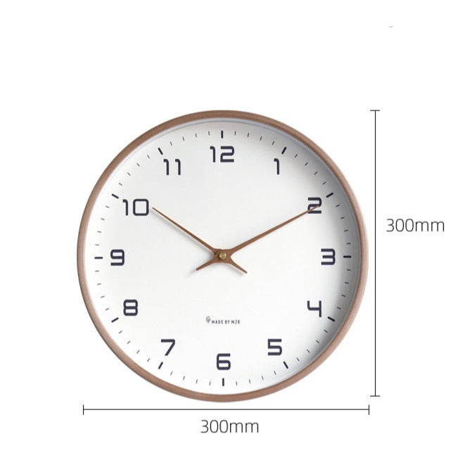 Minimalist Wooden Wall Clock with Silent Movement