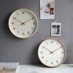 Minimalist Wooden Wall Clock with Silent Movement