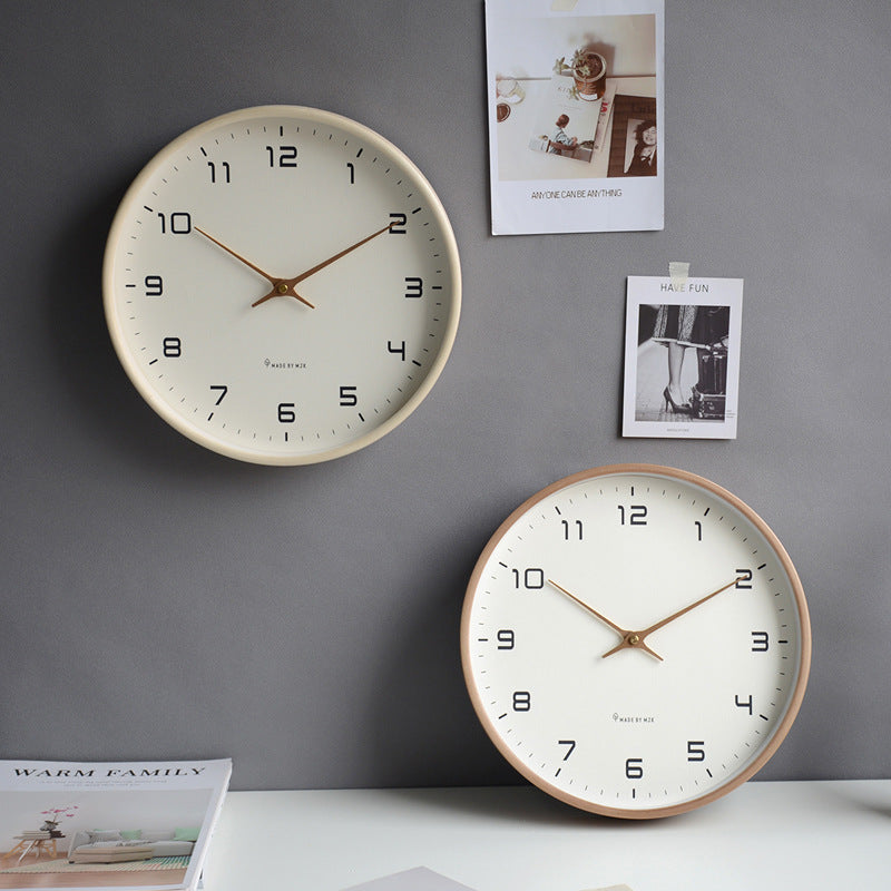 Minimalist Wooden Wall Clock with Silent Movement