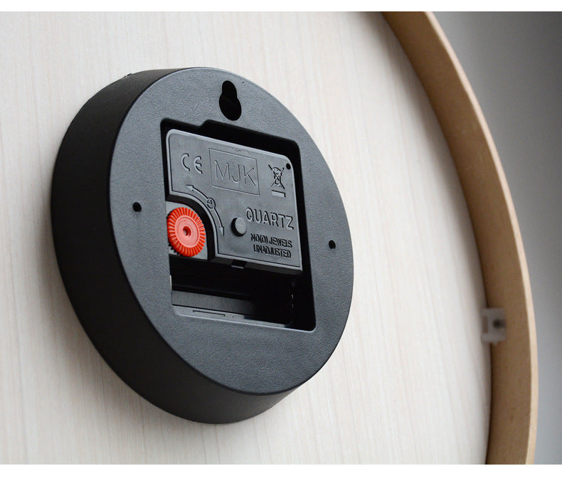 Minimalist Wooden Wall Clock with Silent Movement