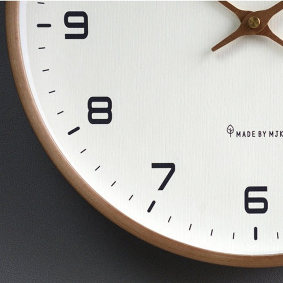 Minimalist Wooden Wall Clock with Silent Movement