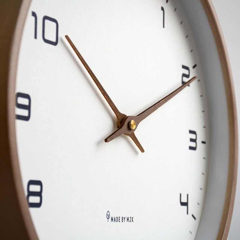 Minimalist Wooden Wall Clock with Silent Movement