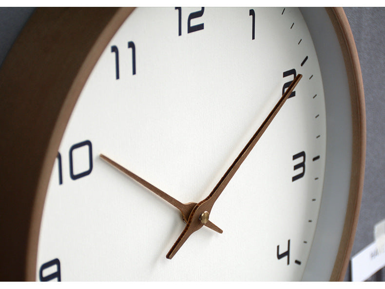 Minimalist Wooden Wall Clock with Silent Movement