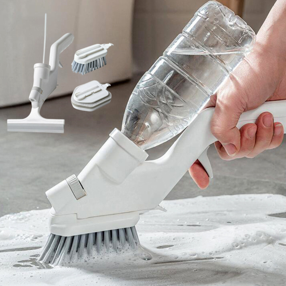 4-in-1 Bathroom Cleaning Brush with Soap Dispenser