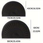 Half Round Rubber Door Mat with Anti-Slip Backing