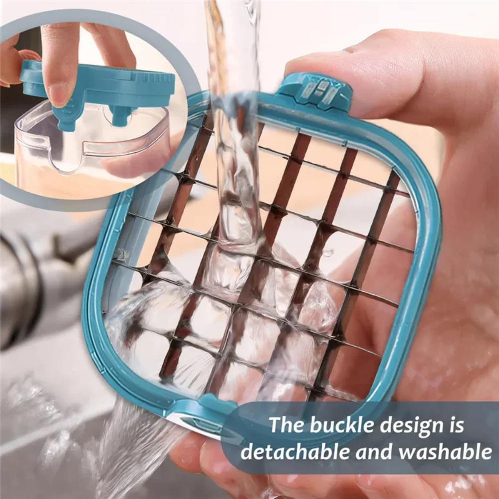 Fruit Slicer with Collection Container and Interchangeable Stainless Steel Blades