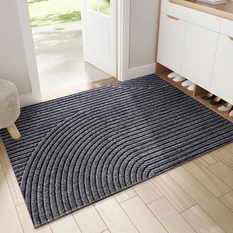 Rectangular Anti-Slip Door Mat with Geometric Pattern