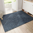Rectangular Anti-Slip Door Mat with Geometric Pattern