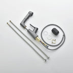 Bathroom Faucet with Pull-Out Spray Head and 360° Swivel Spout