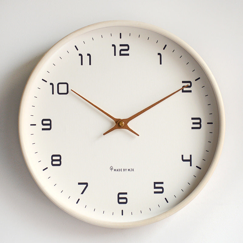 Minimalist Wooden Wall Clock with Silent Movement