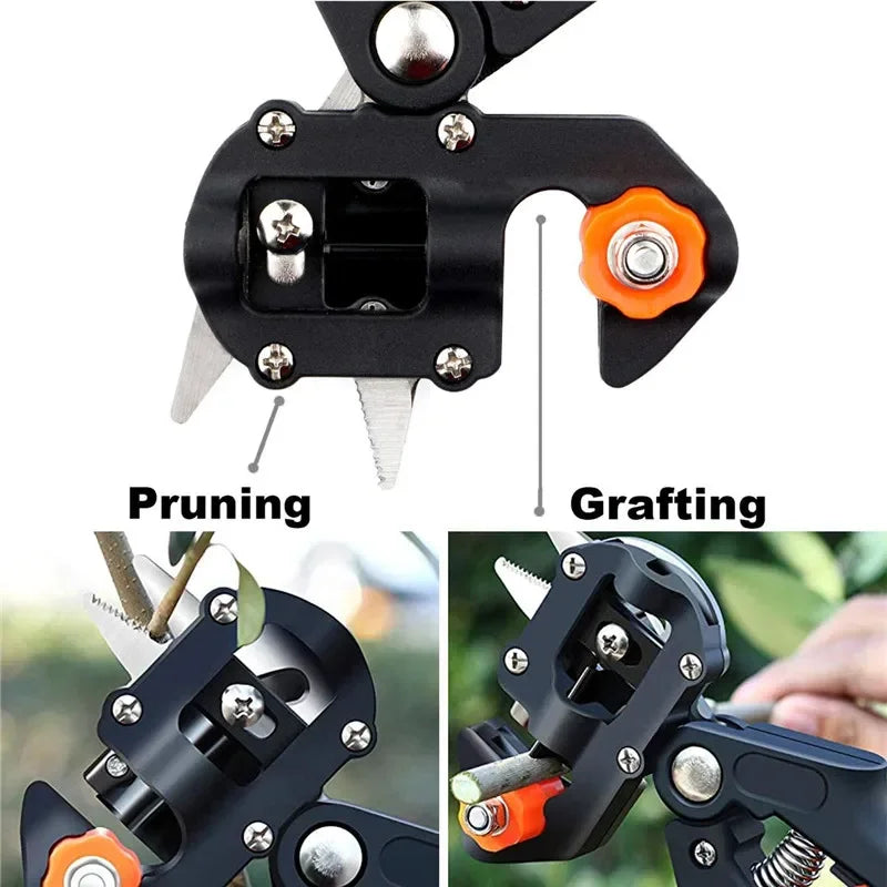 Professional Grafting Tool Kit with Pruning Shears, Replaceable Blades and Carry Case