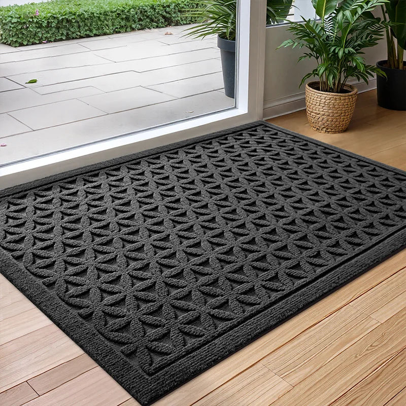 Water Absorbent Door Mat with Anti-Slip Backing and Quick-Dry Design