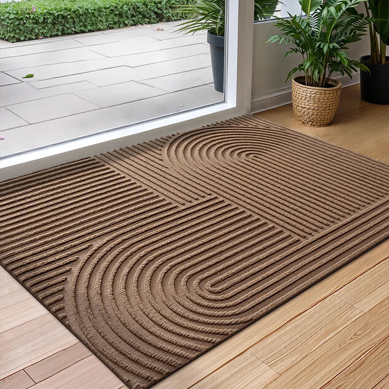 Water Absorbent Door Mat with Anti-Slip Backing and Quick-Dry Design