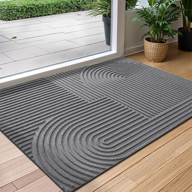 Water Absorbent Door Mat with Anti-Slip Backing and Quick-Dry Design