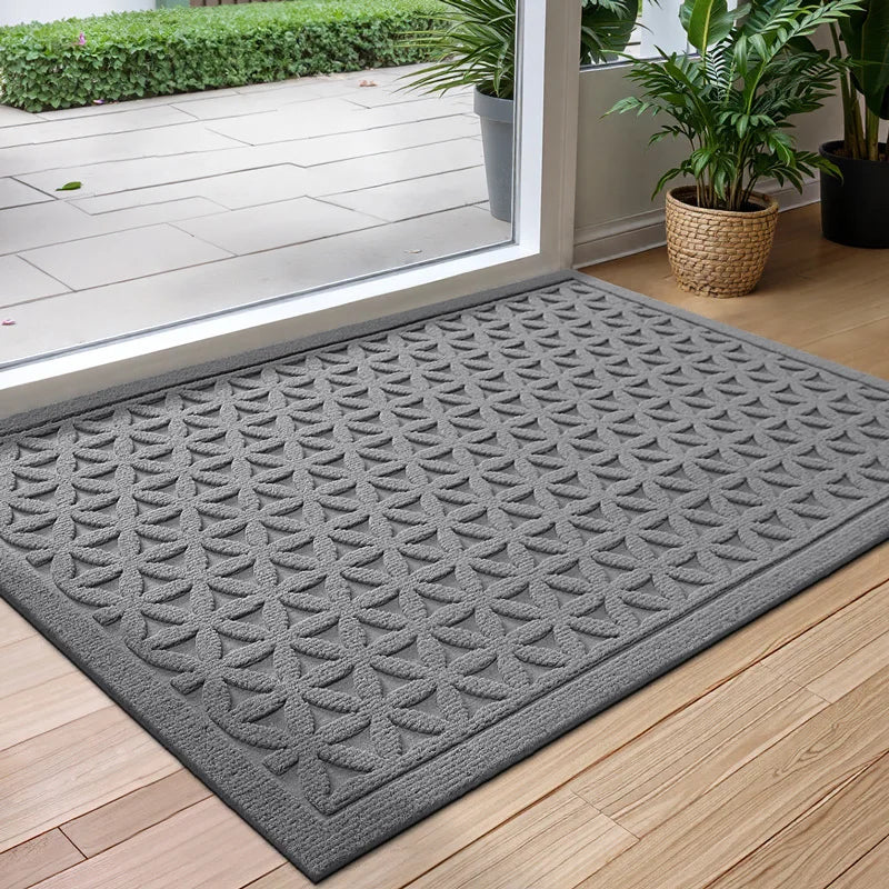 Water Absorbent Door Mat with Anti-Slip Backing and Quick-Dry Design