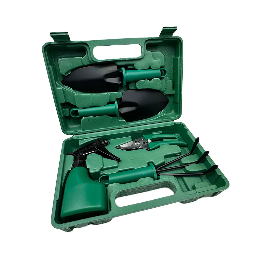 9-Piece Garden Tool Set with Pruning Shears, Hand Rake, Trowel and Weeder