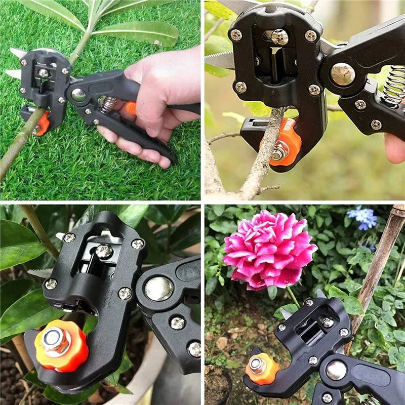 Professional Grafting Tool Kit with Pruning Shears, Replaceable Blades and Carry Case