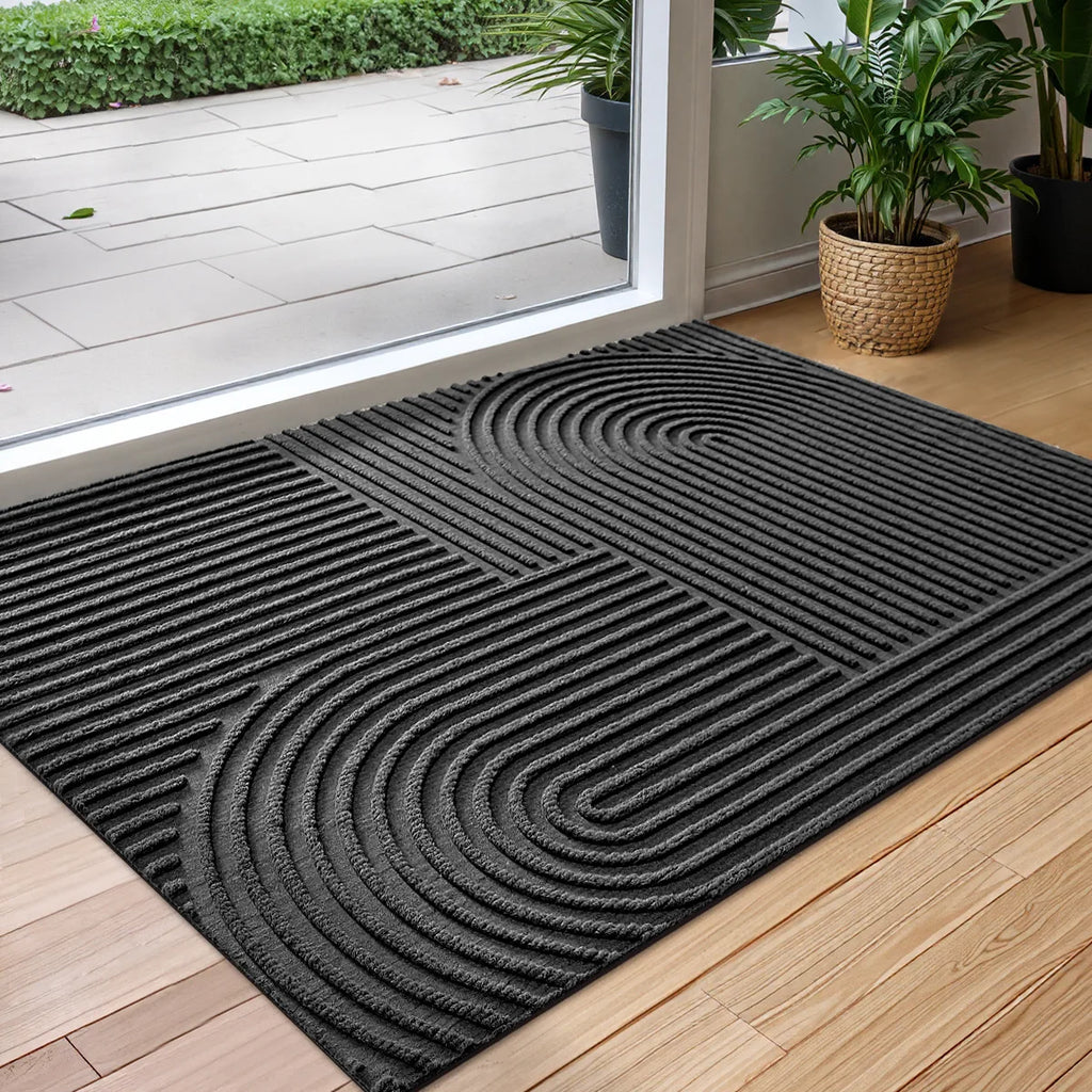 Water Absorbent Door Mat with Anti-Slip Backing and Quick-Dry Design