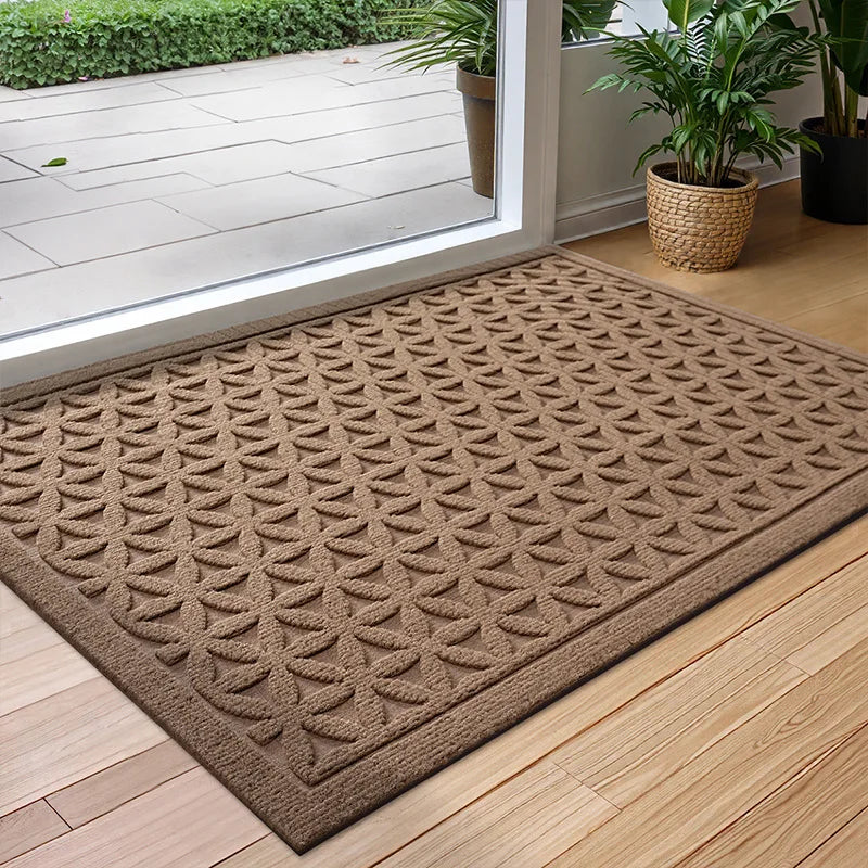 Water Absorbent Door Mat with Anti-Slip Backing and Quick-Dry Design