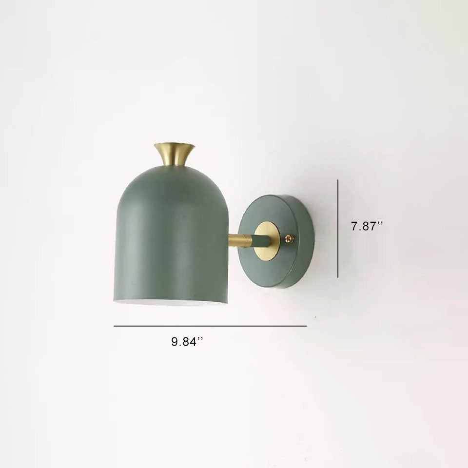 Modern Wall Lamp with Single Light and Pink Metal Shade
