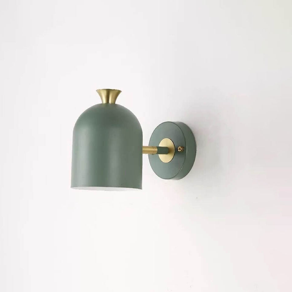 Modern Wall Lamp with Single Light and Pink Metal Shade
