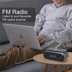 Bluetooth Speaker with Wireless Charger and LED Alarm Clock