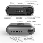 Bluetooth Speaker with Wireless Charger and LED Alarm Clock