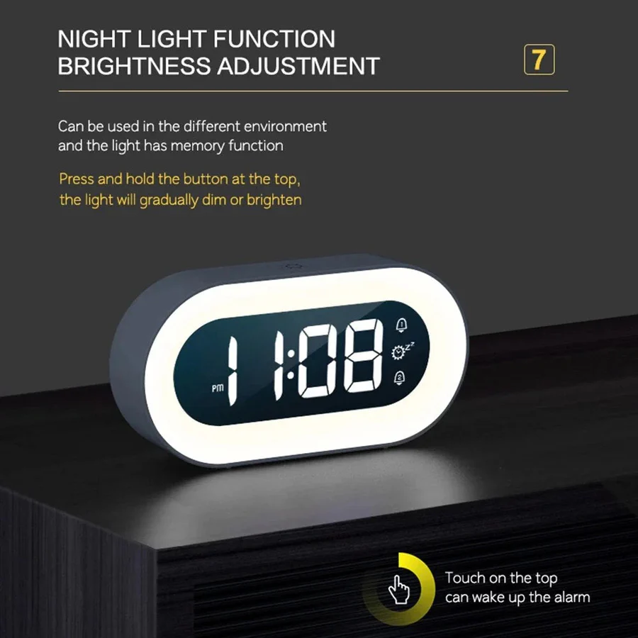 Sunrise Alarm Clock with LED Light and USB Power