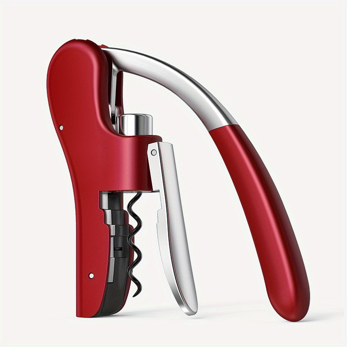 Ergonomic Lever Corkscrew Wine Opener with Effort-Saving Mechanism