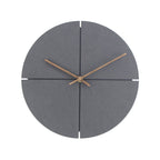Minimalist Round Wooden Wall Clock with Silent Quartz Movement