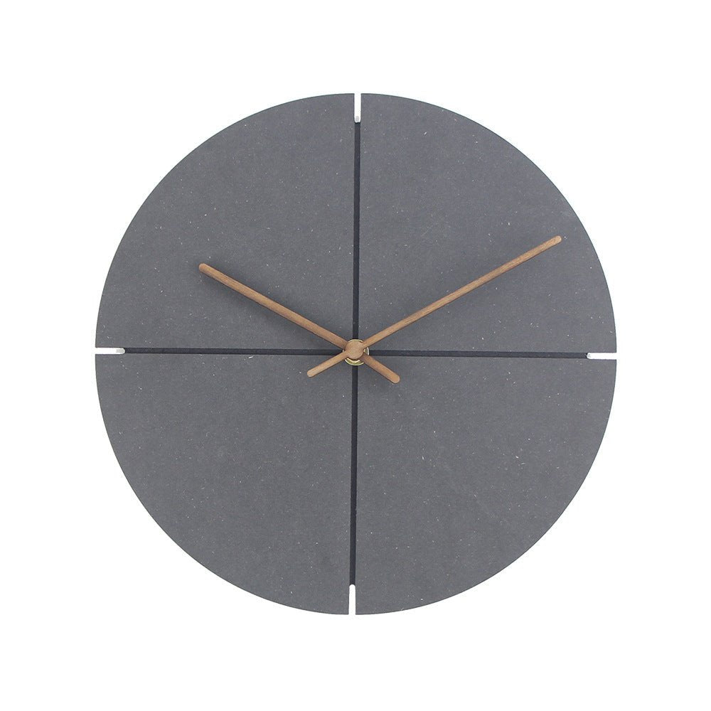 Minimalist Round Wooden Wall Clock with Silent Quartz Movement
