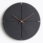 Minimalist Round Wooden Wall Clock with Silent Quartz Movement