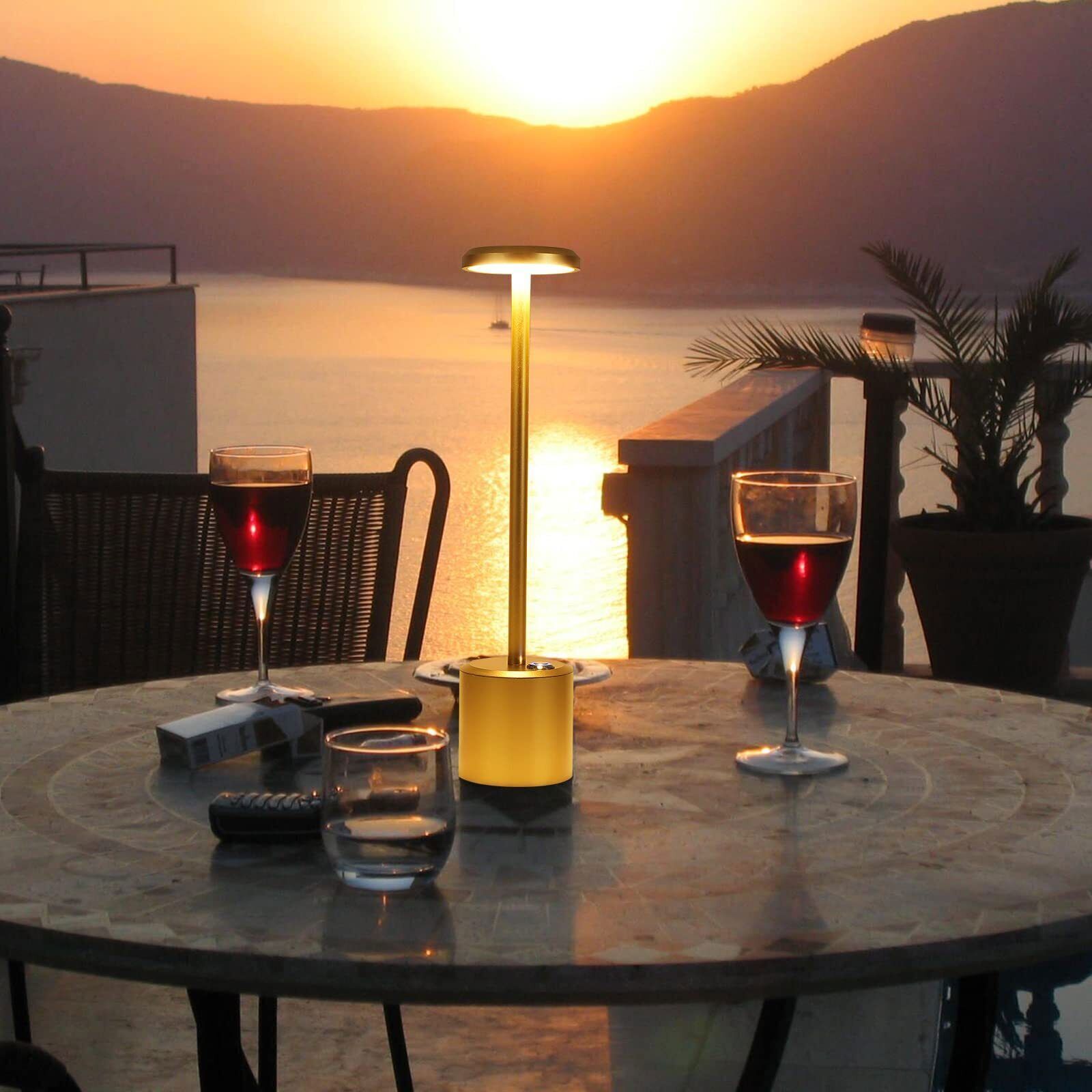 Rechargeable Wireless LED Table Lamp with Touch Dimming