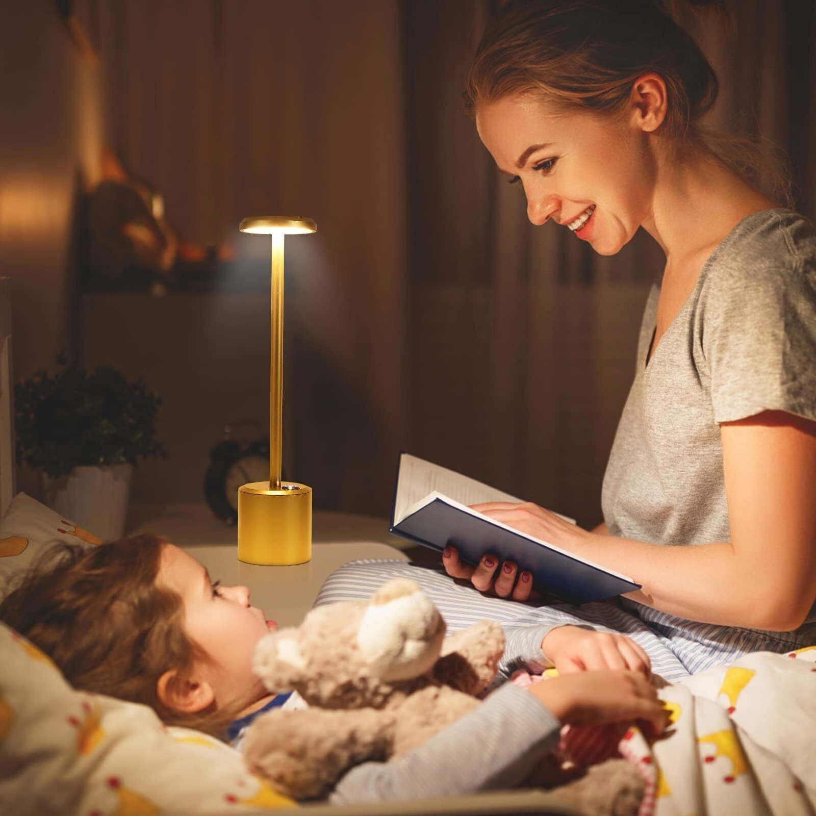 Rechargeable Wireless LED Table Lamp with Touch Dimming